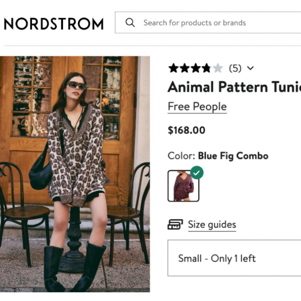 FREE PEOPLE Little Animal Leopard Pullover Sweater - Picture 2 of 10